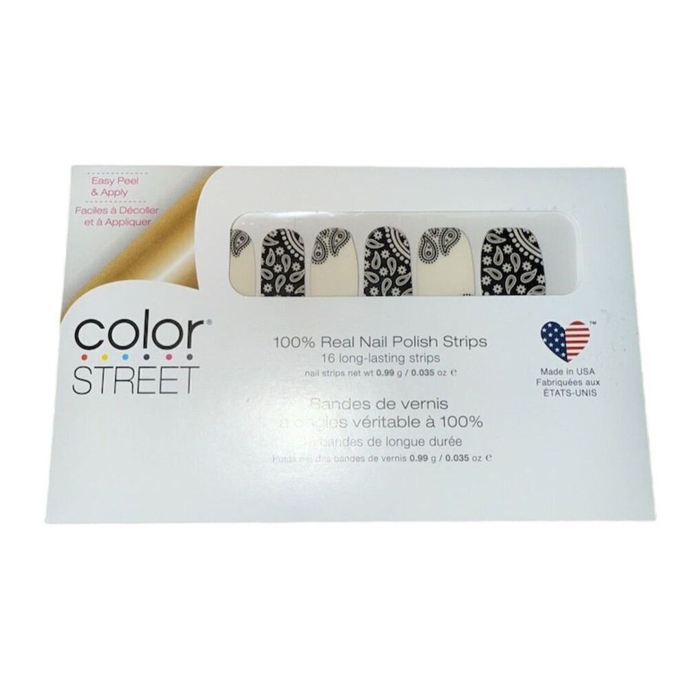 Color Street Black Bandana Republic Nail Polish Strips
